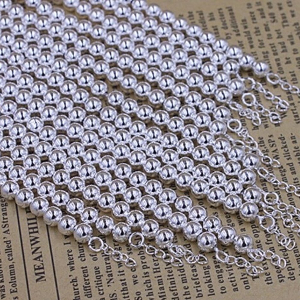 *NEW 925 Sterling Silver Mini Bead Bracelet - Picture 9 of 10